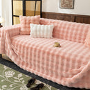 Thick Faux Fur Sofa Cover Fluffy Plush Warm Sofa Slipcover Furniture Protector for Couch Bed
