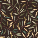 Voguish Dark Leaves Pattern Wallpaper Smart
