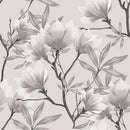 Fashionable Grey Floral Wallpaper