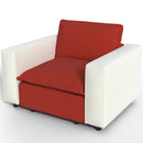 Ainfox Module Sofa Oversized Sectional Red With Armrest Beige For Living Room
