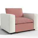 Ainfox Module Sofa Oversized Sectional Pink With Armrest Beige For Living Room