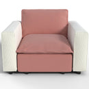 Ainfox Module Sofa Oversized Sectional Pink With Armrest Beige For Living Room