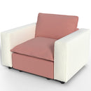Ainfox Module Sofa Oversized Sectional Pink With Armrest Beige For Living Room