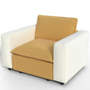 Ainfox Module Sofa Oversized Sectional Sofa Yellow With Armrest Beige For Living Room