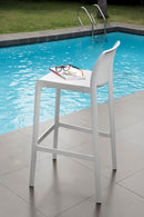 Outdoor Bar Stool 29" Netted Design — Set of 4, Commercial Grade, Stackable, No Assembly