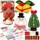 Donut, Bell, Tree and Reindeer Needle Felting Kit by Wizardi F07N8-Z-11