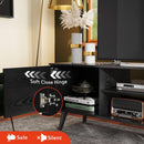 TV Stand 55 To 60 Inch With Storage Cabinets Sturdy