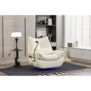 270 Swivel Glider Recliner Chair, Power Recliner Rocking Chair, USB Port Charge for Nursery Chair with Atmosphere Lamp for Living Room Bedroom Apartment