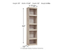 Willowton - Pier - 4 Shelves - Whitewash