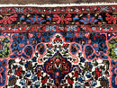Persian Bakhtiari Rug 7x10, Antique Persian Carpet, Colorful, Great Colors, Ivory Red Blue, Rare Tribal Rug