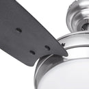 52 Inch Brushed Nickel LED Ceiling Fan With Remote