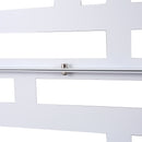 Decorative Freestanding Metal Privacy Screen for Indoor & Outdoor Use, White, 76' H x 48' W