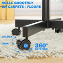 Mobile TV Cart 23-60 Inch TVs, Height Adjustable Wheels