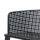 Milan Outdoor Dining Chair Set of 2 Black Iron Elegant Design 22.25' x 21.50' x 28.25'