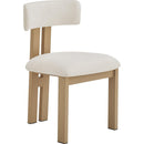 Upholstered Armless Dining Chairs With Metal Legs (Set of 2),Beige