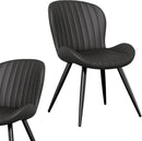 Dining Chairs Set Of 6 Modern Upholstered Black 19 Inch