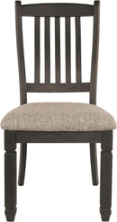 Upholstered Dining Chair 20 Inch Antique Black Set Of 2