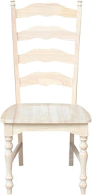 Set Of 2 Maine Ladderback Dining Chairs Unfinished Parawood