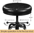 Black Bar Stool 21 To 28 Inch Industrial Kitchen Stool