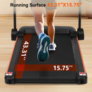 Treadmills for Home, 2.5HP Quiet Folding Treadmill with Heart Rate Sensor,  300lbs Weight Capacity, 7.5MPH, Incline Treadmill With USB Charge Station For Android & Bluetooth Speaker, 6 Shock-Absorbing
