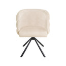 270° Swivel Home Office Desk Chairs Set of 2,Modern Dining Chairs, Upholstered Bedroom Chairs with Metal Base,Makeup Chair for Vanity, for Living Room, Bedroom,Study Room,Dining Room(Beige)