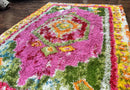 Colorful Shag Rug 8x10, Fuchsia and Multicolor