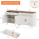 68 Inch Buffet Cabinet With Storage Modern Farmhouse