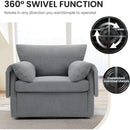 Oversized Swivel Armchair - Modern Swivel Accent Chair & Single Sofa Lounge,Comfortable Seating for Living Room & Bedroom
