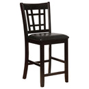Lavon Wood Counter Height Dining Chair Black and Espresso (Set of 2)