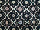 6' X 9' Handmade India Floral Oriental Wool Rug Carpet Hand Knotted Nice Black