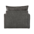 UNITED WE WIN Swivel Barrel Chair - Mid Century Modern Chair, Thick Padded Arm Chair with Solid Metal Base, Comfortable Single Sofa Chair, Swivel Accent Chair for Living Room Bedroom