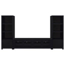 Sachin 3-piece Entertainment Center 79-inch TV Stand Black