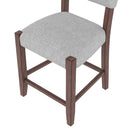 5-Piece Counter Height Dining Set, Faux Marble Bar Table with 4 Upholstered Chairs, Mid-Century Style for Kitchen or Small Spaces