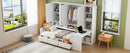 Twin Size Wooden Daybed With Three Drawers, and All-in-One Cabinet, Desk and Shelves, White