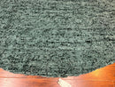 Large Round Indian Rug 11x11, Teal, Vintage Handmade Wool Carpet