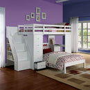 Freya - Twin Loft Bed With Storage - White
