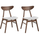 (1 Table+4 Chairs)Modern Dining Table Set of 5 pcs,Wooden Dining Table and Upholstered Chairs for Living Room,Round Kitchen Set with Sturdy Legs for Restaurant,Walnut