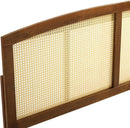 Cane Woven Rattan King Headboard With Organic Design