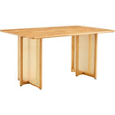Table and chair set, ancient style solid wood dining table, imitation rattan table legs, beautiful simple solid wood dining chairation
