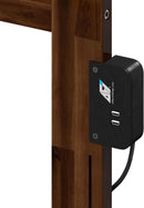 Rustic Solid Wood Headboard With USB Charging Station