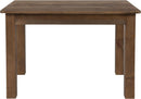 Rustic Brown Solid Wood Dining Table 46x30 Seats 4