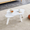 Modern minimalist wood color table top. Solid wood legs, cloud shape to give you a new experience, computer desk. The game table. Suitable for dining and living rooms.
