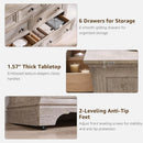 Dresser Cabinet FiftyFourInch Wide Distressed Oak Finish