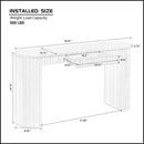 59.05'' Modern Console Table with Drawer for Entryway with Unique Vertical Stripe Design for Living Room Hallway Foyer Entrance Study,BLACK