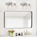 3 Light Brushed Nickel Vanity Light Fixture For Bathroom
