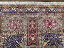 Persian Kirman Lavar Rug 8x9, Antique Persian Carpet, Colorful Multicolor 1920s Handmade Wool Rug, Garden Panel Design, Fine 200 KPSI