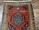 Antique Persian Sarab Runner Rug 3.9 x 12, Red, Handmade, Tribal Runner, Wool, Signed