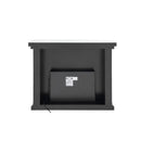 Nysa - 40" Fireplace - Mirrored & Faux Crystals
