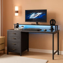 47 Inch Computer Desk With LED Lights For Home Office