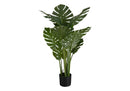 45" Tall, Artificial Plant, Monstera Tree, Indoor, Faux, Fake, Floor, Greenery, Potted, Real Touch, Decorative - Green / Black